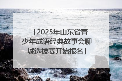 2025年山东省青少年成语经典故事会聊城选拔赛开始报名