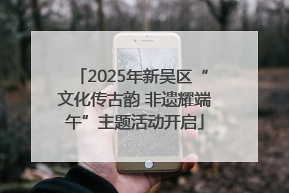 2025年新吴区“文化传古韵 非遗耀端午”主题活动开启