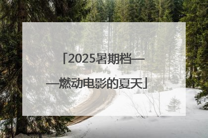 2025暑期档——燃动电影的夏天