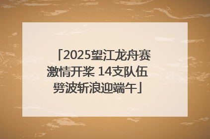 2025望江龙舟赛激情开桨 14支队伍劈波斩浪迎端午