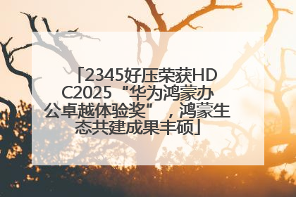 2345好压荣获HDC2025“华为鸿蒙办公卓越体验奖”，鸿蒙生态共建成果丰硕