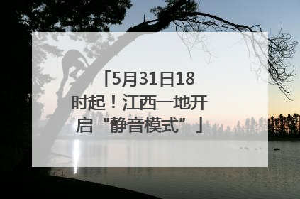 5月31日18时起！江西一地开启“静音模式”