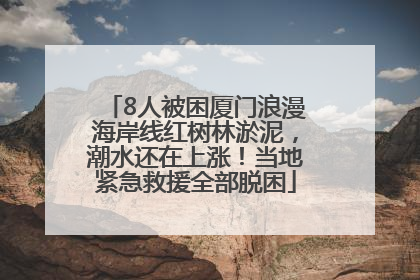 8人被困厦门浪漫海岸线红树林淤泥，潮水还在上涨！当地紧急救援全部脱困