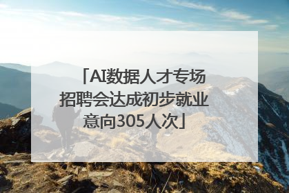 AI数据人才专场招聘会达成初步就业意向305人次