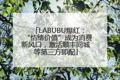 LABUBU爆红：“情绪价值”成为消费新风口，激活顺丰同城等第三方即配